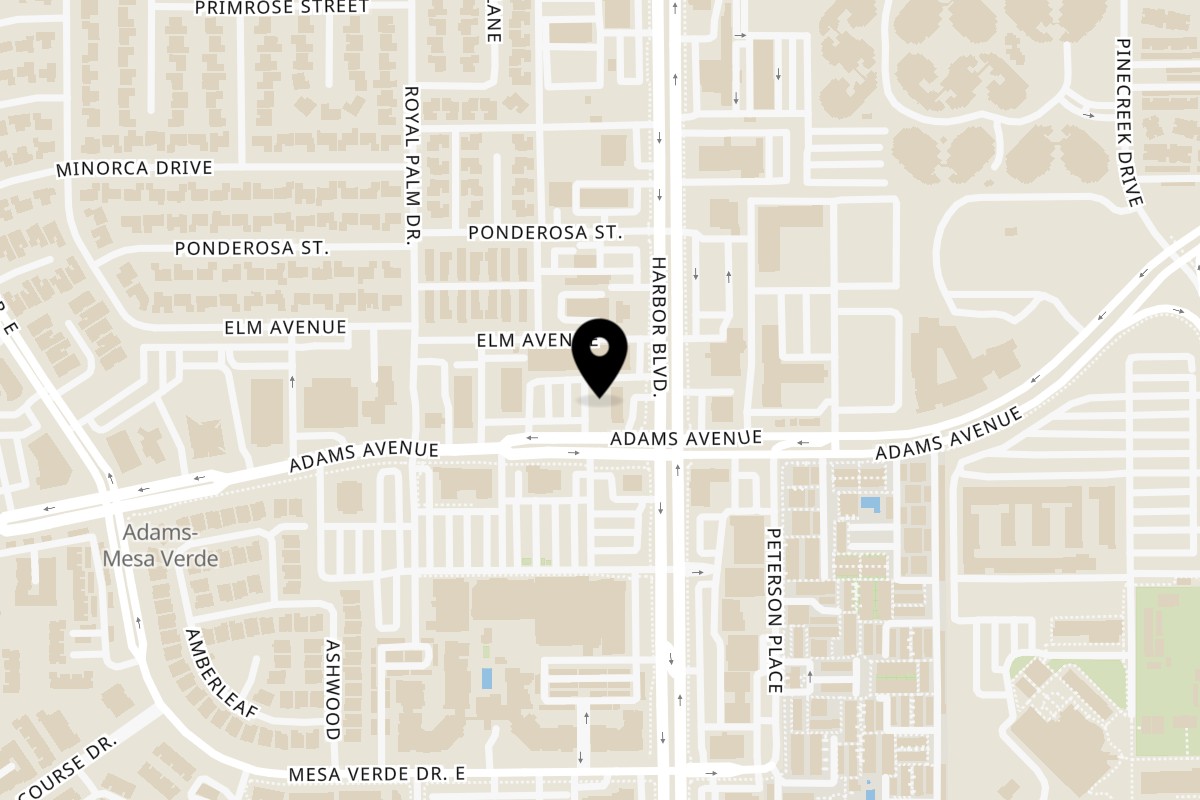 Map showing the location of Deli Seoul on 1510 Adams Ave B in Costa Mesa